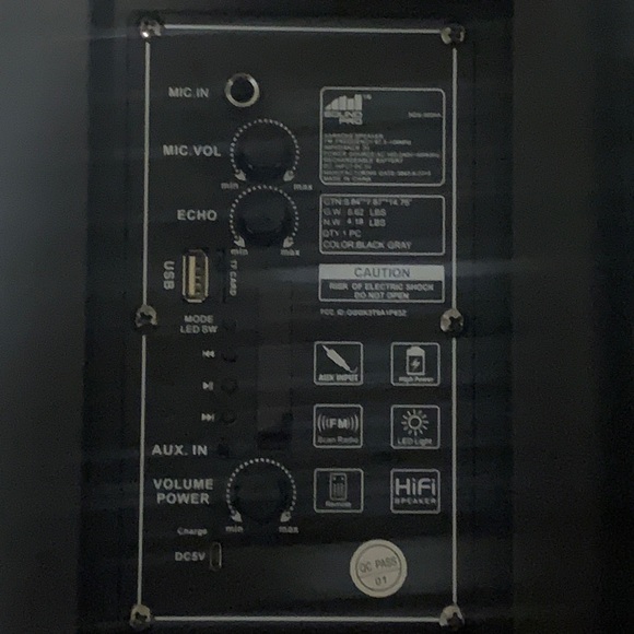 Naxa karaoke bluetooth party speaker combo w mic and remote - Picture 12 of 14